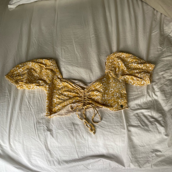 Yellow Roxy Crop Top - Picture 1 of 4